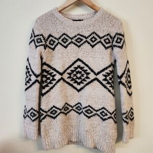 Forever 21 Boho Chunky Aztec Print Sweater Size M